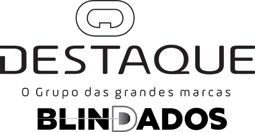 Novo logotipo Grupo Destaque Blindados.